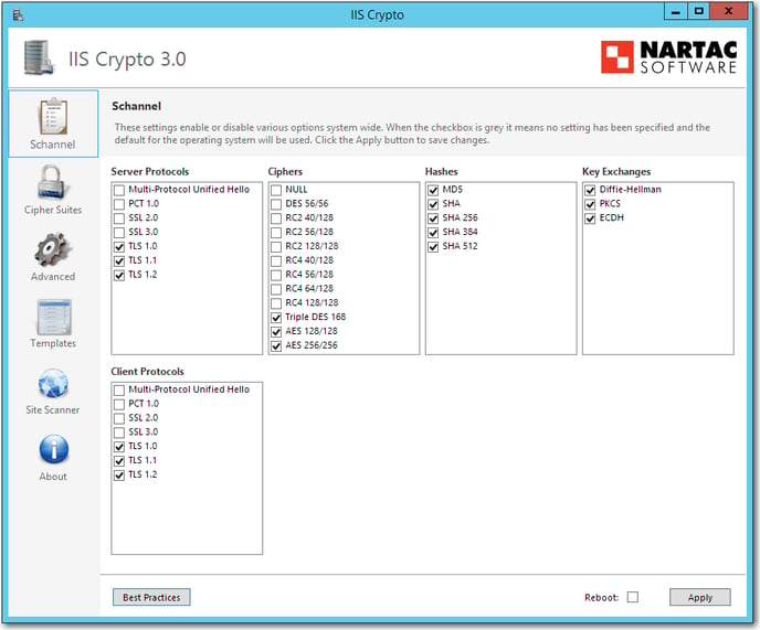 mdaemon technologies activation servers support the following ciphers and protcols