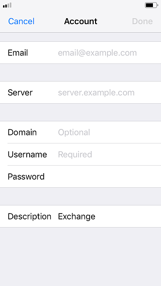 setup mdaemon email server account on apple iphone or ios device