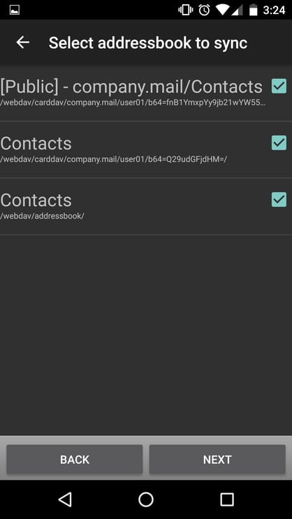 sync mdaemon contacts to an android device via CardDAV