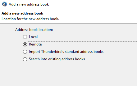 configure an mdaemon account to sync contacts using CardBook in mozilla thunderbird