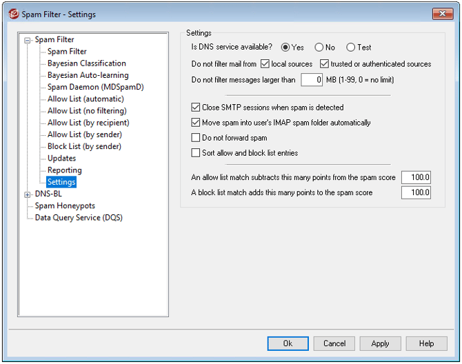 mdaemon-spam-filter-settings