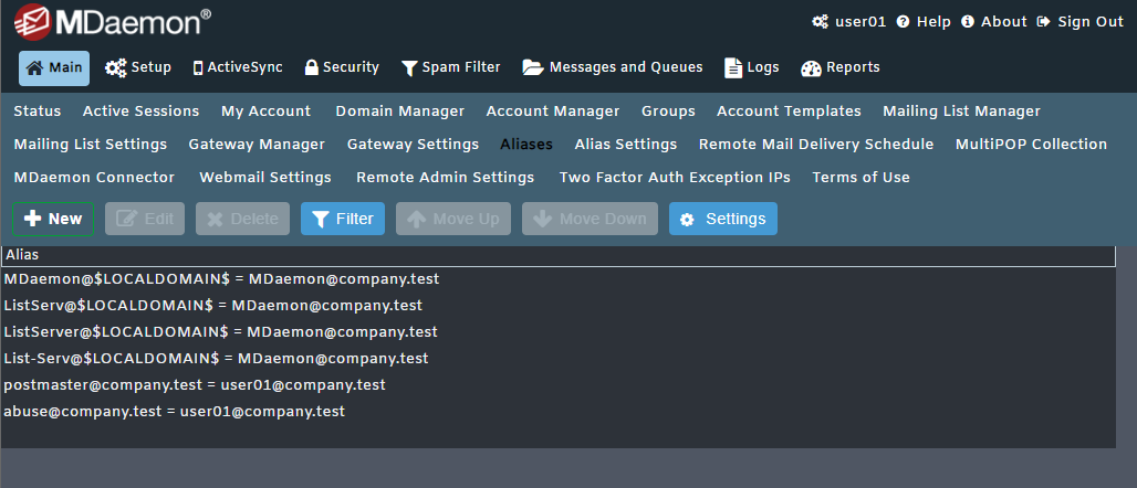 Configuring User Domain And Postmaster Aliases In MDaemon Configuring User Domain And Postmaster Aliases In MDaemon